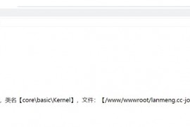 自动加载类文件时发生错误，类名【core\basic\Kernel】